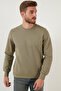 Regular Fit Crew Neck Cotton Sweat Men's Sweat 5905337 - 2