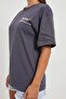Women's Cat Back Print Summer Smoked Oversize T-Shirt - 4