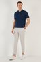 Cotton Regular Fit Buttoned Polo Collar T Shirt Men's POLO NECK T SHIRT5902739 - 4