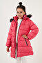 Plush Lined Removable Hooded Water Resistant Coat Girl's COAT 5761910 - 3