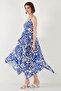 Patterned Asymmetrical Cutout Regular Fit Midi Length Sling Dress Dress 5866126 - 6