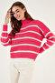 Striped Stand Collar Winter Sweater SWEATER 4616118 - 3