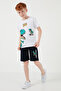 Cotton Regular Fit Crew Neck Shorts Top and Bottom Set Boy's SET6212013 - 2