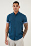 Cotton Slim Fit Button Collar Short Sleeve Shirt Men Shirt Cf21S 112546 - 3