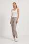 Women's Elastic Waist Cream Jogger Sweatpants - 2