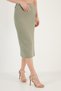 High Waist Slit Slim Fit Midi Skirt SKIRT5865600 - 4