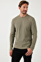 قميص قطني برقبة دائرية قصة ضيقة للرجال SWEAT 5905073 - 6