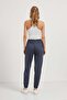 Women's Smoked Jogger Sweatpants with Elastic Waistband - 5