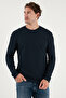 قميص قطني برقبة دائرية قصة ضيقة للرجال SWEAT 5905073 - 4