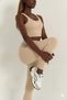 Yoga Pilates Fitness Firming Beige Sports Crop Leggings Set with Chest Pads and Without Underwire - 3