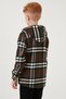 Hooded Double Pocket Plaid Lumberjack Shirt Boy's Shirt Cf25W81786 - 8