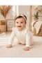 Baby Girl 100% Cotton Ruffled Embroidered 2-Piece Top and Bottom Set with Tights Long Sleeve Baby Set - 4