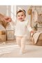 Baby Girl 100% Cotton Ruffled Embroidered 2-Piece Top and Bottom Set with Tights Long Sleeve Baby Set
