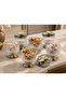 6-Piece Silver Timeless Glass Magnolia Bowl with Footed Base, Butterfly Lid, Ice Cream Bowl, Candy Bowl, Snack Bowl