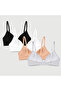 Women's Cotton Non-Wired Non-Padded 4-Pack My First Bra Bb2322 - 2