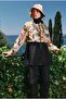 Patterned Short Hijab Swimsuit Marine Pattern - 4