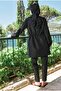 Aller Detailed Hijab Swimsuit Black - 6