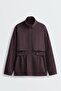 Long piqué jacket with belt - 5