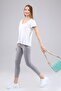 Women's Quilted Embroidered Water Green Shoulder Bag with Adjustable Shoulder Strap - 2