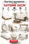 6-Piece Chair Cushion 42X42 cm Water Oil Repellent Zippered Lace-Up Washable Garden Balcony Oval Beige - 6