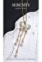 Green White Enamel Pearl Butterfly Steel Necklace - 3