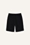 Breathable Regular Fit Black Bermuda Shorts with Pockets G6717Ax26Sm - 7