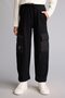 100% Cotton Barrel Fit Cargo Pocket Black Trousers for Boys I0677A826Au - 2