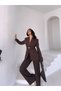 Gold Button Blazer Jacket Set - Chic and Elegant - 2