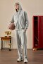 Comfort Fit Hooded Soft Fleece Inside Basic Plain Thick Zip-Up Sweatshirt D7599AX25SP - 2