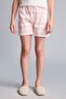 Regular Fit Shorts 2-Piece Ecru Pajama Set for Girls I1574A826Sm - 5