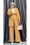 Seersucker Textured Belted Cardigan and Pants Double Set