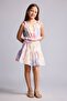 100% Cotton Regular Fit Square Collar Strap Poplin Floral Yellow Mini Skirt 2-Piece Set for Girls I0480A8 - 5
