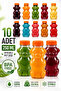 10-Pack Teddy Bear Bottle – Fun Kids Juice Bottle for School and Picnic 250 ml Bpa Free