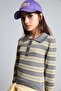 Regular Fit Polo Collar Striped Sweater for Girls I1736A826Au