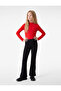 Modal Blend Long Sleeve Slim Fit High Neck T-Shirt