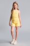 Ribbed Shorts Athlete 2-Piece Yellow Set Girls I0043A826Hs - 4