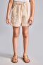 100% Cotton Regular Fit Brode Beige Shorts for Girls G0898A826Hs - 5