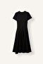 100% Cotton A-Line Crew Neck Short Sleeve Midi Dress I1822Ax26Sm - 2