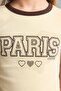Regular Fit Printed Crew Neck Ribbed Short Sleeve T-Shirt Girls I6157A826Sm - 4