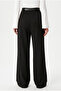 Women's Rena Black Stretch Palazzo Pants with Belt - 6