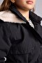 Warm Hooded Faux Fur Lined Snap Closure Lightweight Long Raincoat Girls C5230A826Au - 4