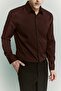 Modern Fit Long Sleeve Dark Burgundy Shirt H8114Ax26Au - 3