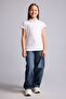 100% Cotton Regular Fit Basic Short Sleeve Polo White T-Shirt Girls I0427A620Au - 2