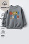 Unisex Kids' 3 Thread Fabric Slogan Printed Cotton Sweatshirt - 2
