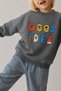 Unisex Kids' 3 Thread Fabric Slogan Printed Cotton Sweatshirt - 3