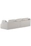 Highpoint 4-Seater Sofa, Practical Design with Dense and Comfortable Padding, Length 340cm, Width 125cm, Height 65cm, White - 7