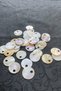 Round Side Drilled 20 mm Flake Beads Natural Stone (30 Pieces) - 3