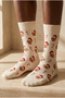 Men's Dog Socks Beige Melange