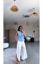White Linen Wrap Pants - 4