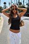 Black Ribana Basic Women's Undershirt Sh369